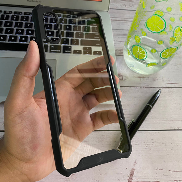 Galaxy A02 / M02 Branded New Hybrid Bumper Shock proof Case With Ultra Clear Back