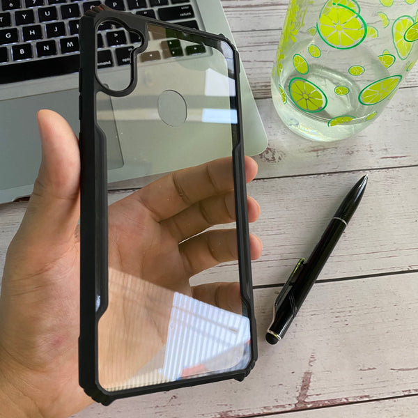 Galaxy A11 / M11 Branded New Hybrid Bumper Shock proof Case With Ultra Clear Back