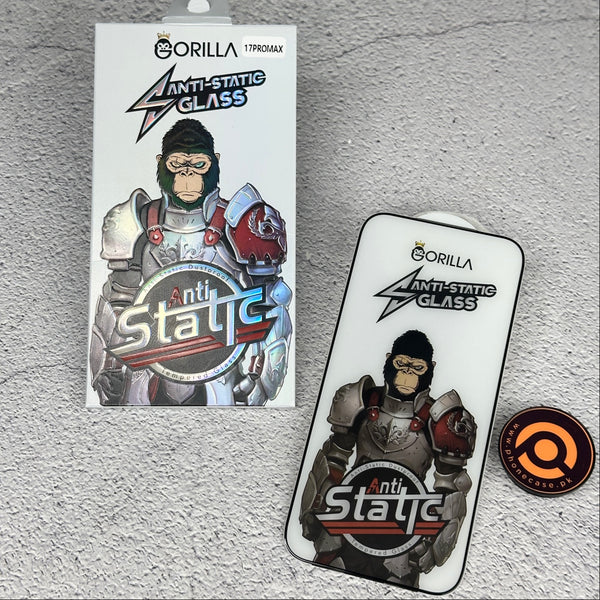 iPhone 17 Pro Max - Full Coverage GORILLA Tempered Glass – Anti-Fingerprint, Dustproof & Smooth Touch