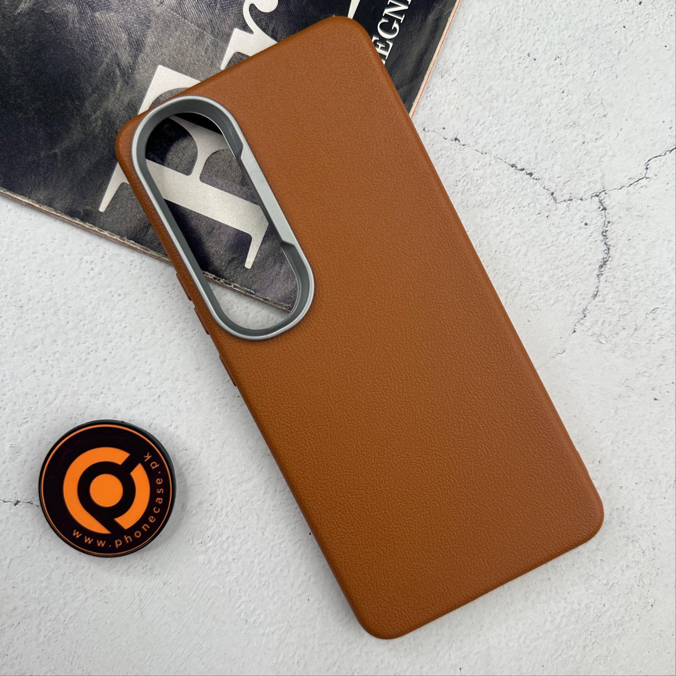 Vivo V50 Lite - Soft Leather Texture Slim TPU Case