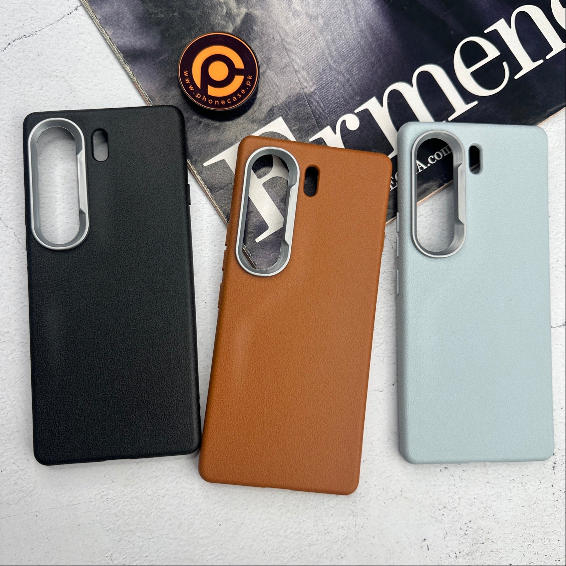 Tecno Camon 40 Pro - Soft Leather Texture Slim TPU Case