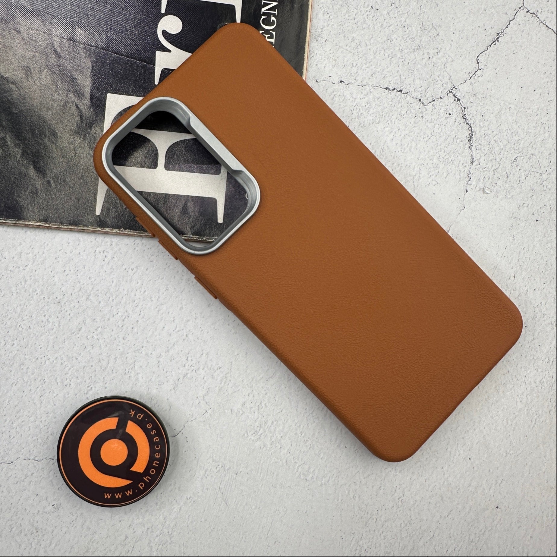 Samsung Galaxy S24 FE - Soft Leather Texture Slim TPU Case
