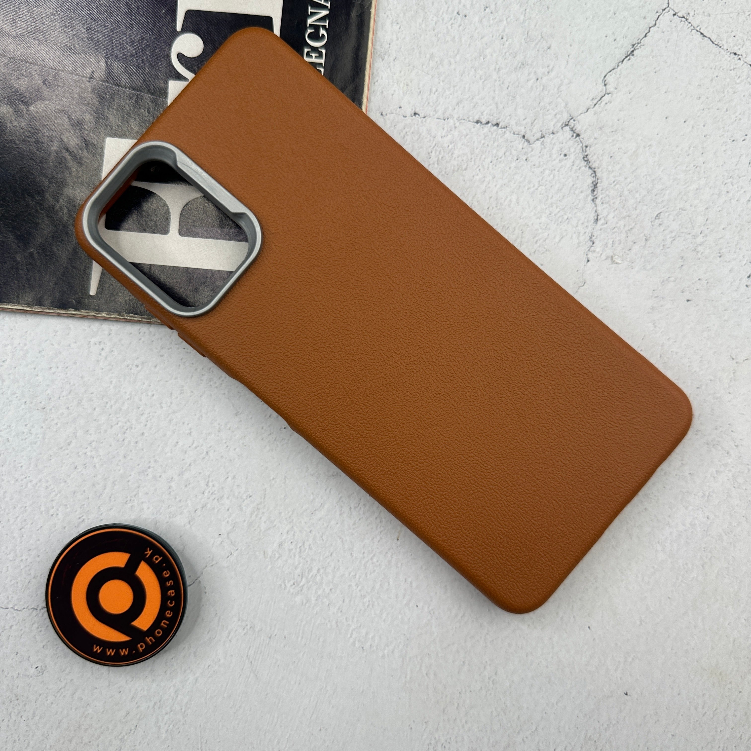 Samsung Galaxy A06 - Soft Leather Texture Slim TPU Case