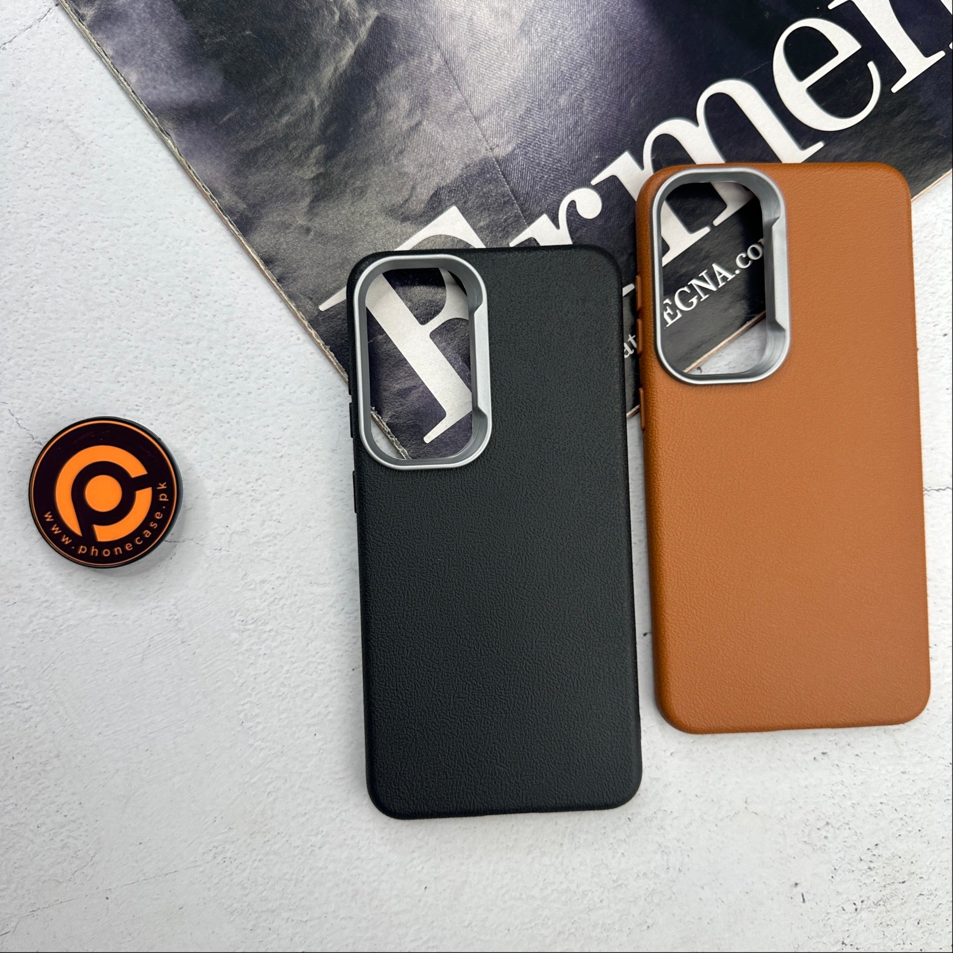 Samsung Galaxy S25 - Soft Leather Texture Slim TPU Case
