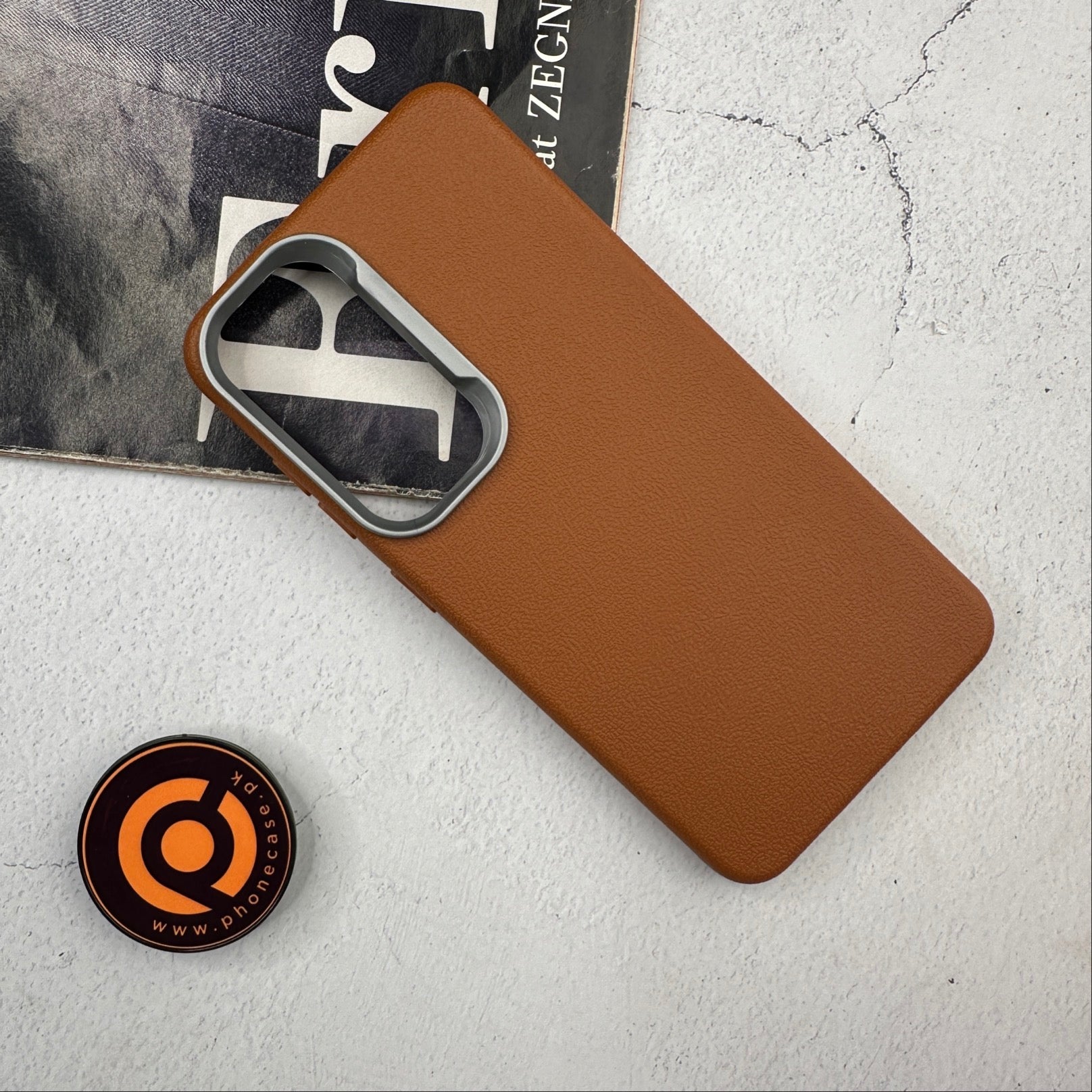 Samsung Galaxy S25 - Soft Leather Texture Slim TPU Case