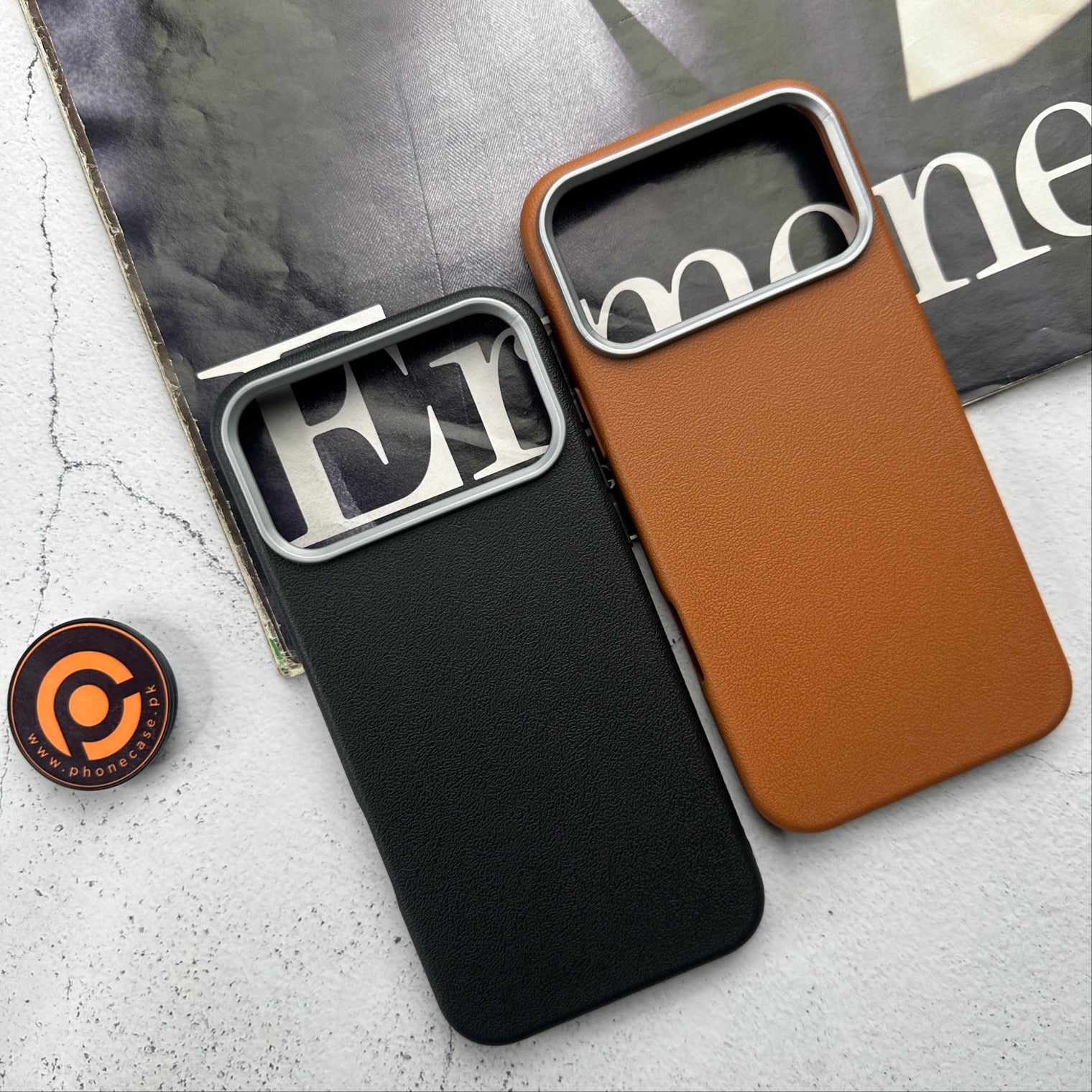 iPhone 17 Pro Max - Soft Leather Texture Slim TPU Case