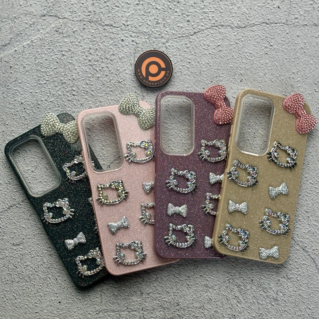 Infinix Hot 60 Pro  - Cute Kitty Pookie Glitter Diamond Case