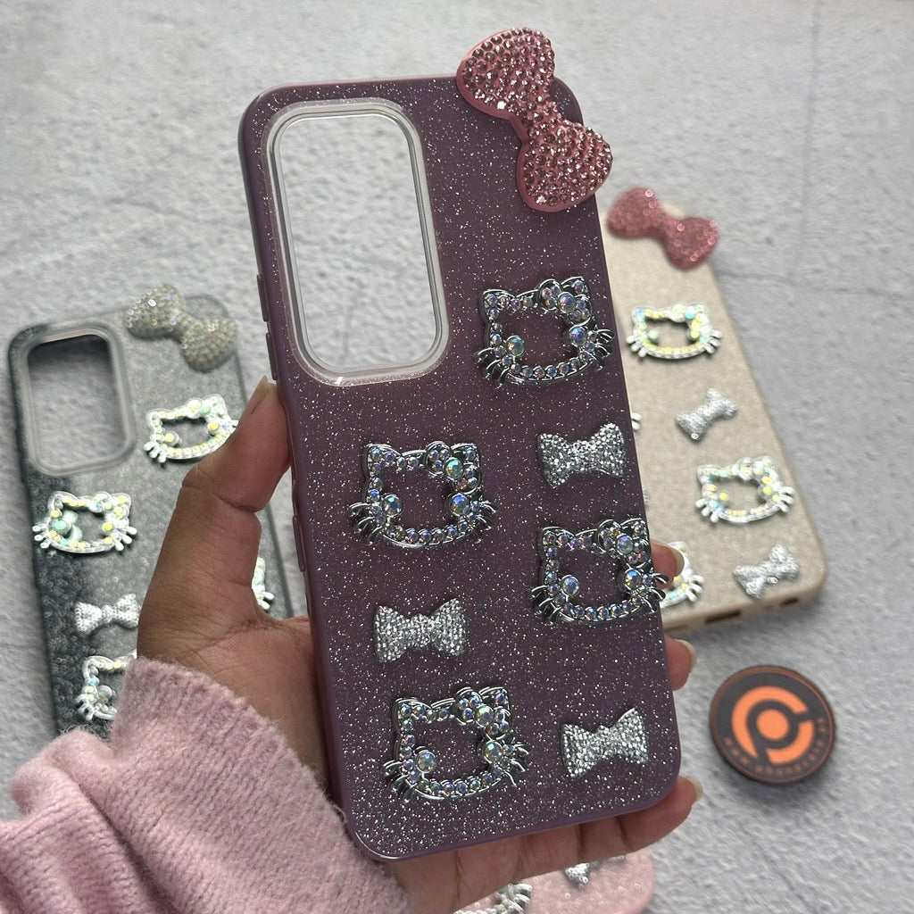 Infinix Hot 60 Pro  - Cute Kitty Pookie Glitter Diamond Case