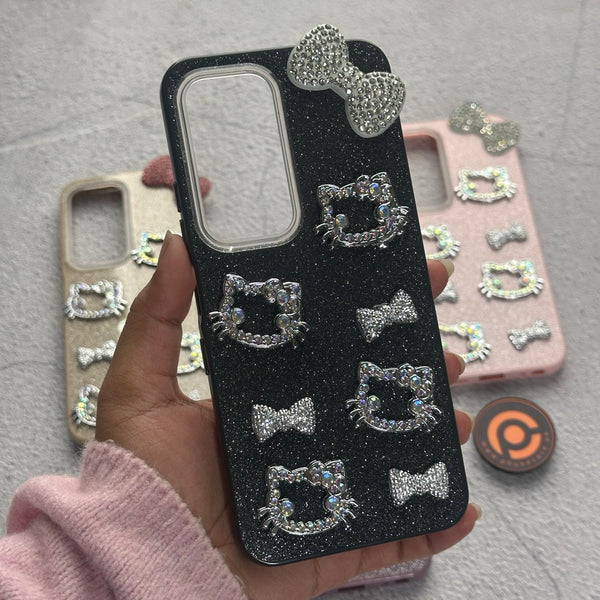 Infinix Hot 60 Pro  - Cute Kitty Pookie Glitter Diamond Case