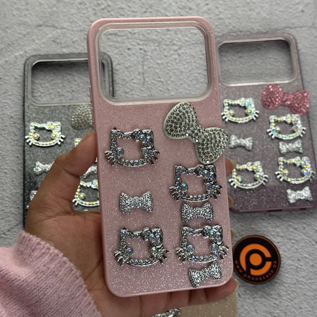 Tecno Spark 40 4G - Cute Kitty Pookie Glitter Diamond Case