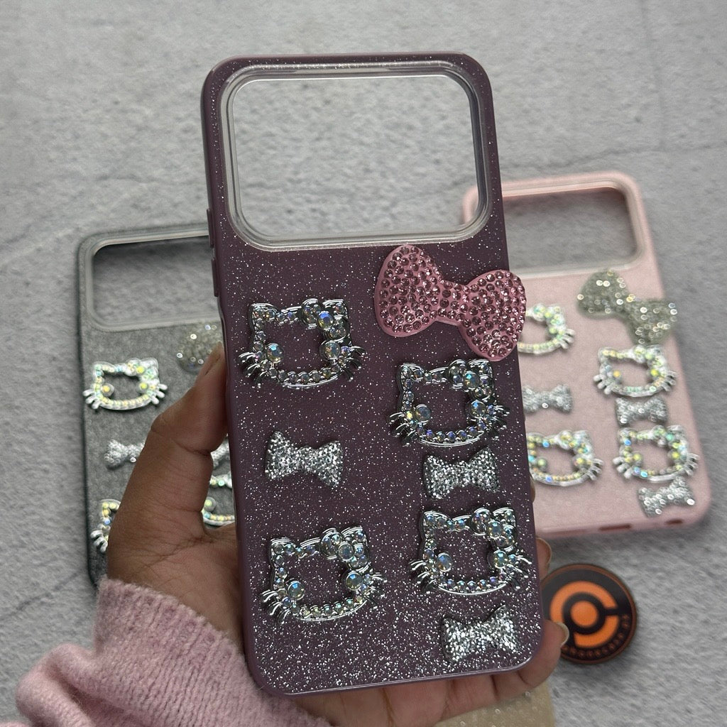 Tecno Spark 40 4G - Cute Kitty Pookie Glitter Diamond Case