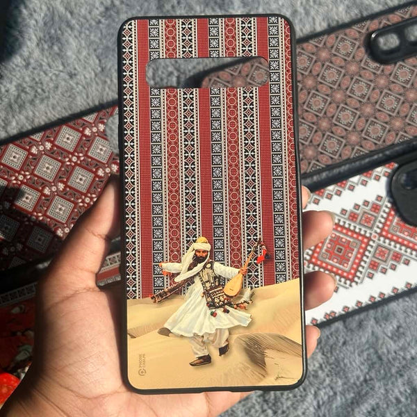 Sindhi Ajrak Art 20 - Sindhi Desert Folk Dance -  Premium Phone Case - All Models
