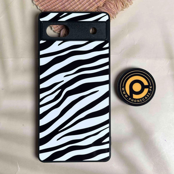 Google Pixel 6A - white marble - Premium Metal Printed soft Bumper Shock Proof Case CS-53520