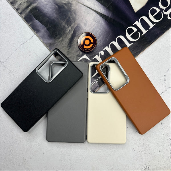 Samsung Galaxy S24 Ultra - Soft Leather Texture Slim TPU Case