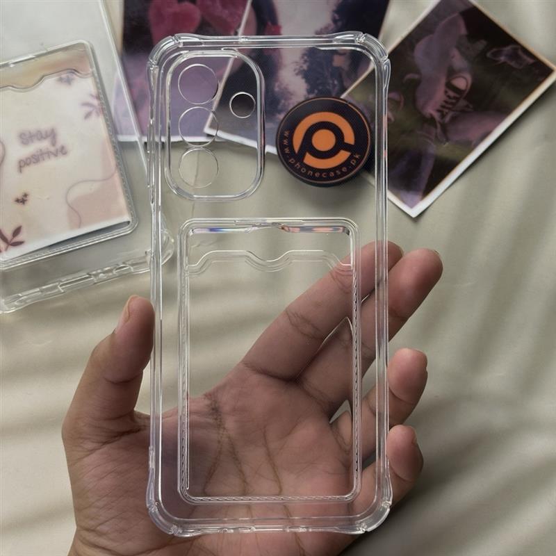 Galaxy A26 5G/ Galaxy A17  - Wallet Card Holder Transparent Slot ShockProof Case