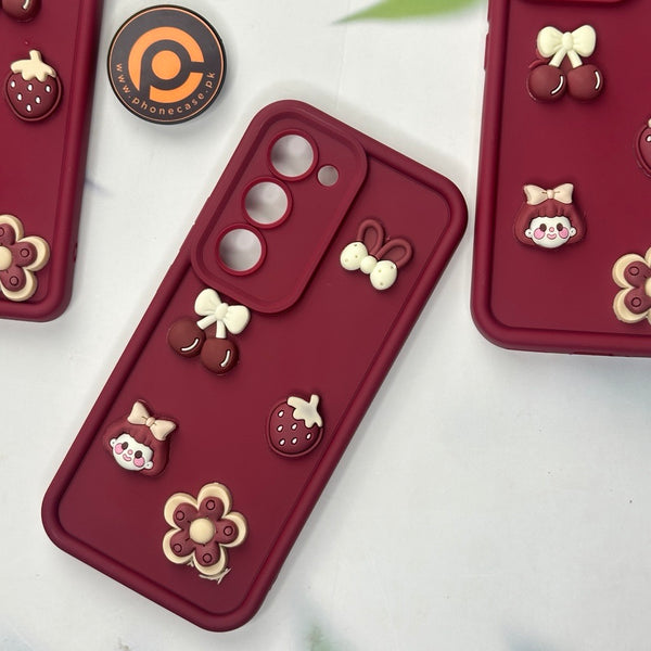 Tecno Spark 40 Pro Plus - Cute 3D Cherry Flower Icons Silicon Case