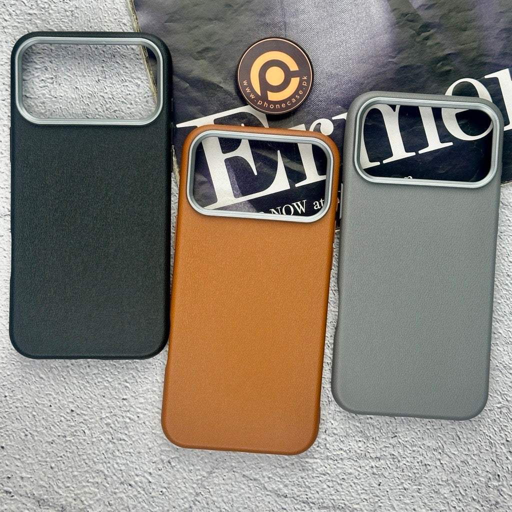 iPhone 17 Pro Max - Soft Leather Texture Slim TPU Case