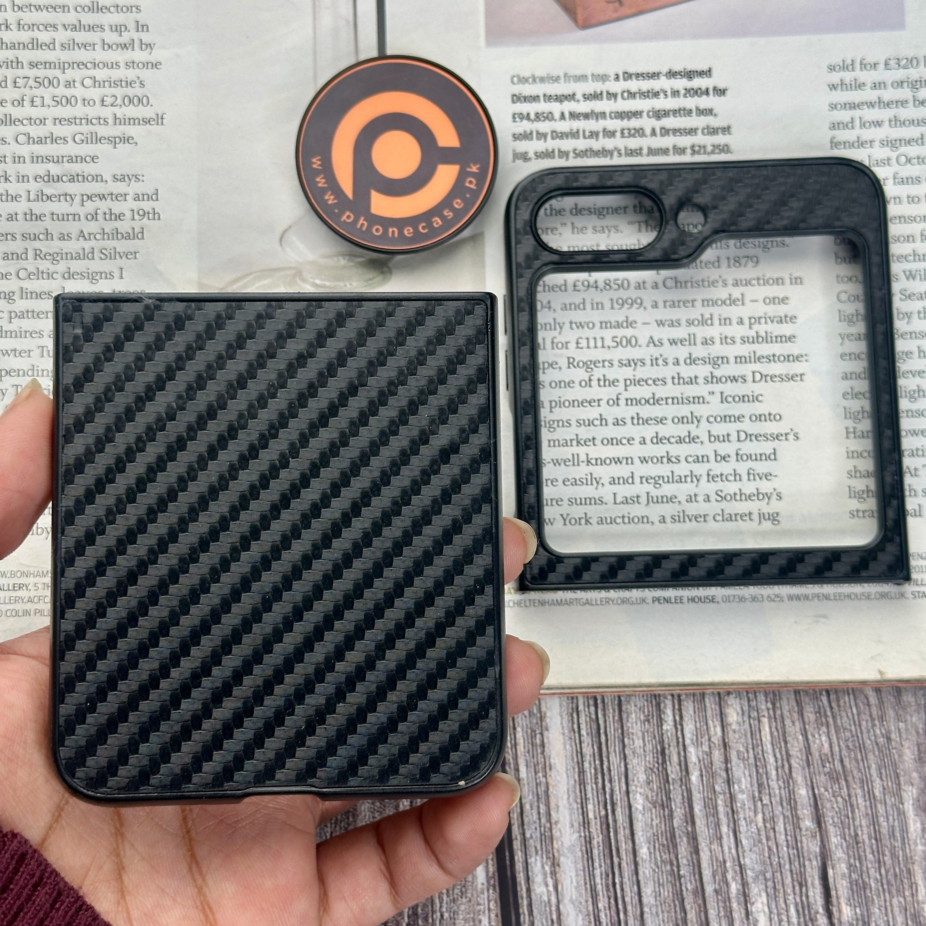 Samsung Galaxy Z Flip 5 - Premium Ultra Thin Carbon Fiber Pattern Case