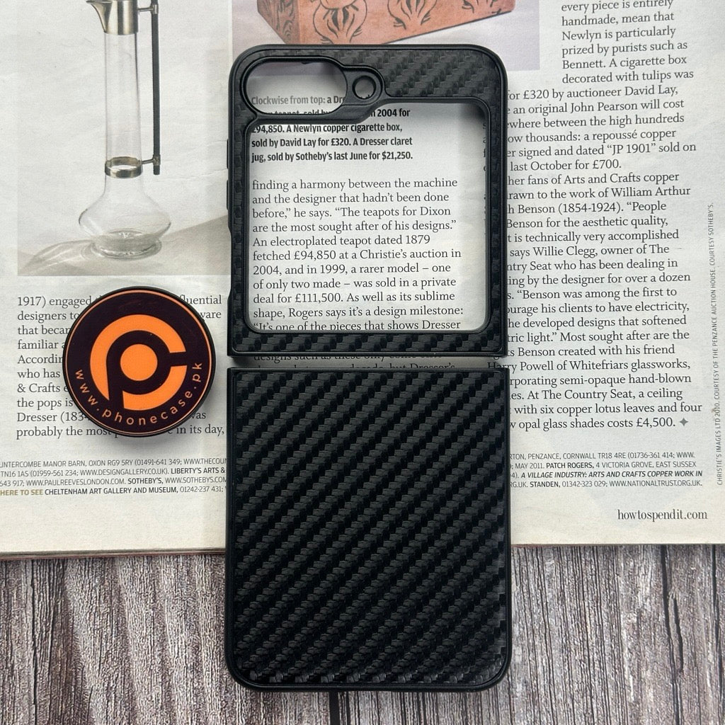 Samsung Galaxy Z Flip 6 - Premium Ultra Thin Carbon Fiber Pattern Case