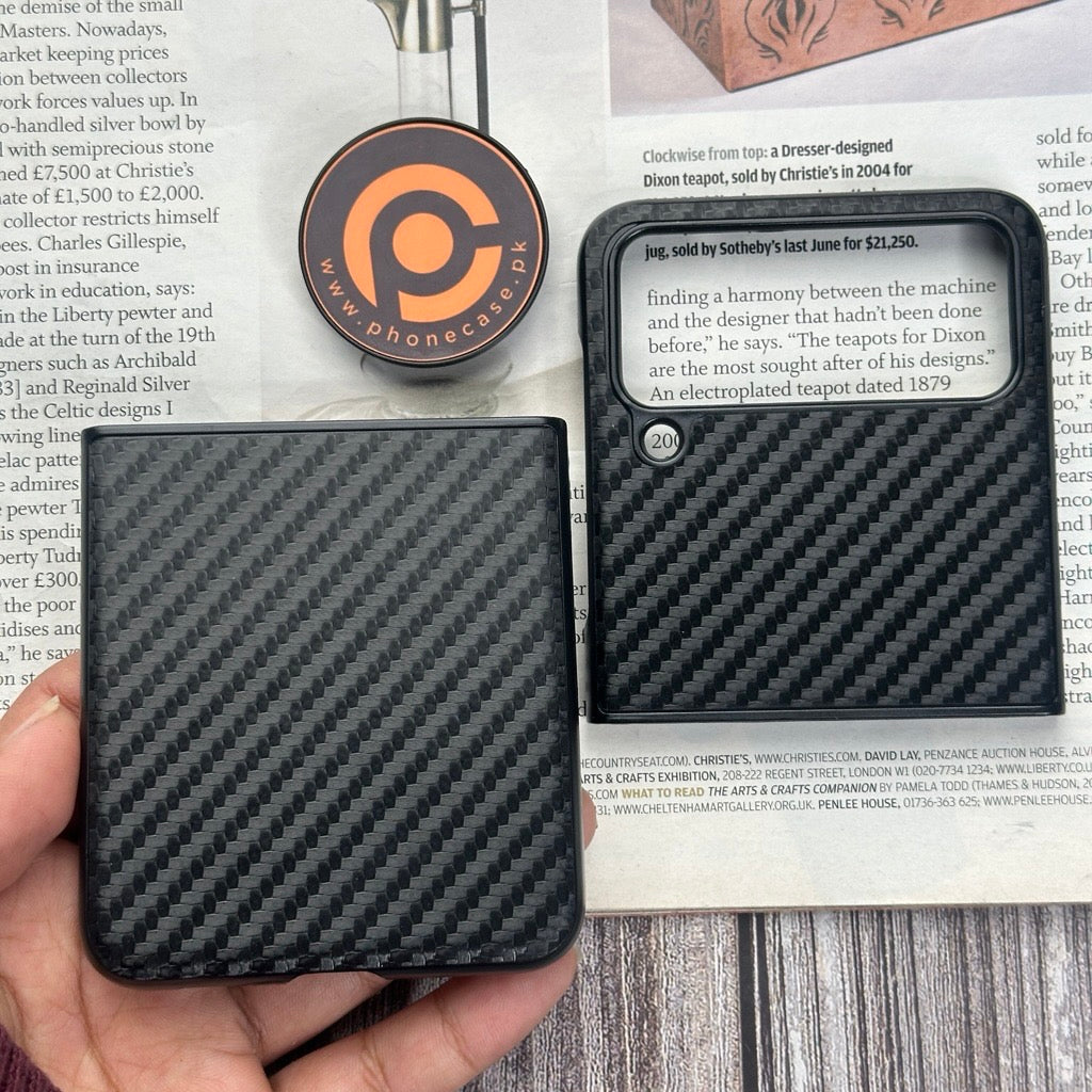 Samsung Galaxy Z Flip 3 - Premium Ultra Thin Carbon Fiber Pattern Case