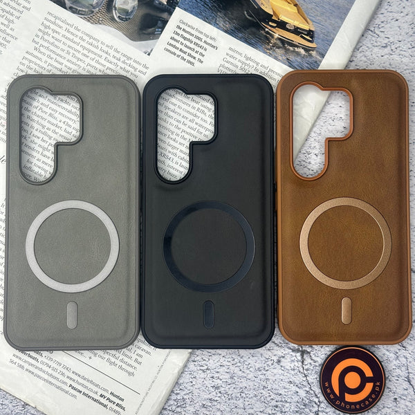 Tecno Camon 50 - Elegant Magnetic Grainy Leather Anti-Fingerprint Case