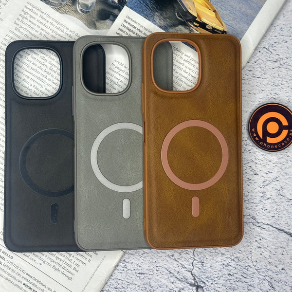 Tecno Spark 40C - Elegant Magnetic Grainy Leather Anti-Fingerprint Case