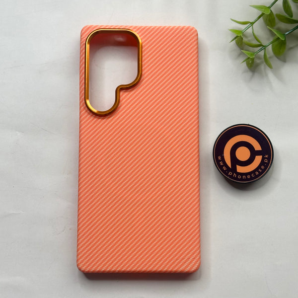 Galaxy S24 Ultra - Coral Weave - Premium Aramid Fiber MagSafe Case with Built-in Camera Bezel