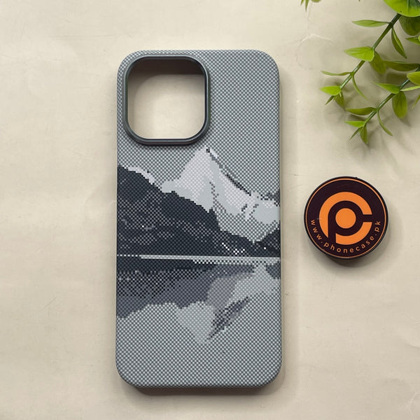 iPhone 13 Pro Max - Frozen Peak - Premium Aramid Fiber MagSafe Case with Built-in Camera Bezel