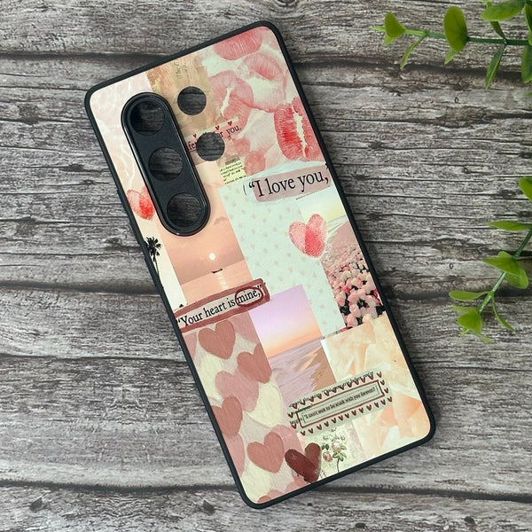 Itel S25 Ultra - Soft Hearts Diary - Premium Metal Printed Soft Bumper Shock Proof Case  CS-42066