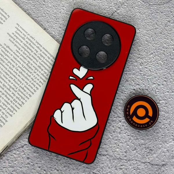 Honor X9c 5G - Finger Heart BTS - Premium Metal Printed soft Bumper shock Proof Case CS-39799