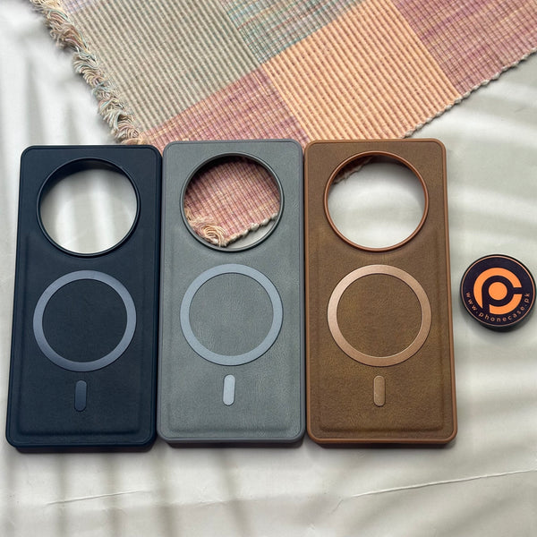 Honor X9C/ X60 Pro - Elegant Magnetic Grainy Leather Anti-Fingerprint Case