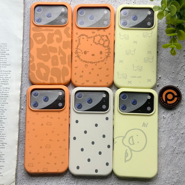 iPhone 17 Pro - Cute Bloomi Soft Touch Liquid Silicone Case for Girls