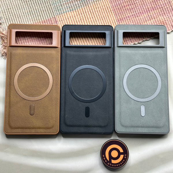 Google Pixel 6 - Elegant Magnetic Grainy Leather Anti-Fingerprint Case