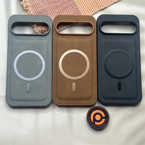 Google Pixel 10 Pro XL - Elegant Magnetic Grainy Leather Anti-Fingerprint Case