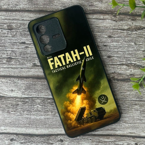 Vivo V23 5G - PAF Fatah-II  - Premium Printed Glass soft Bumper Shock Proof Case CS-42054