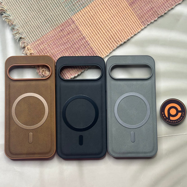 Google Pixel 10 Pro - Elegant Magnetic Grainy Leather Anti-Fingerprint Case