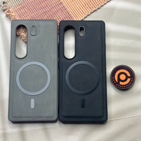 Tecno Camon 40 Pro - Elegant Magnetic Grainy Leather Anti-Fingerprint Case