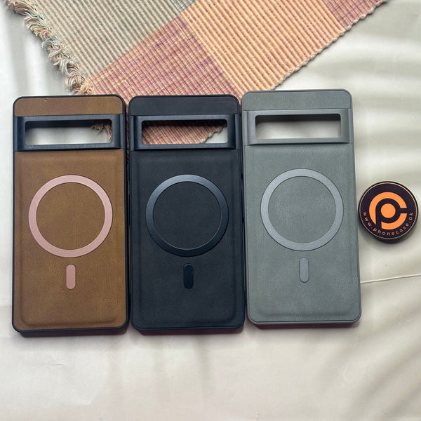Google Pixel 7 - Elegant Magnetic Grainy Leather Anti-Fingerprint Case