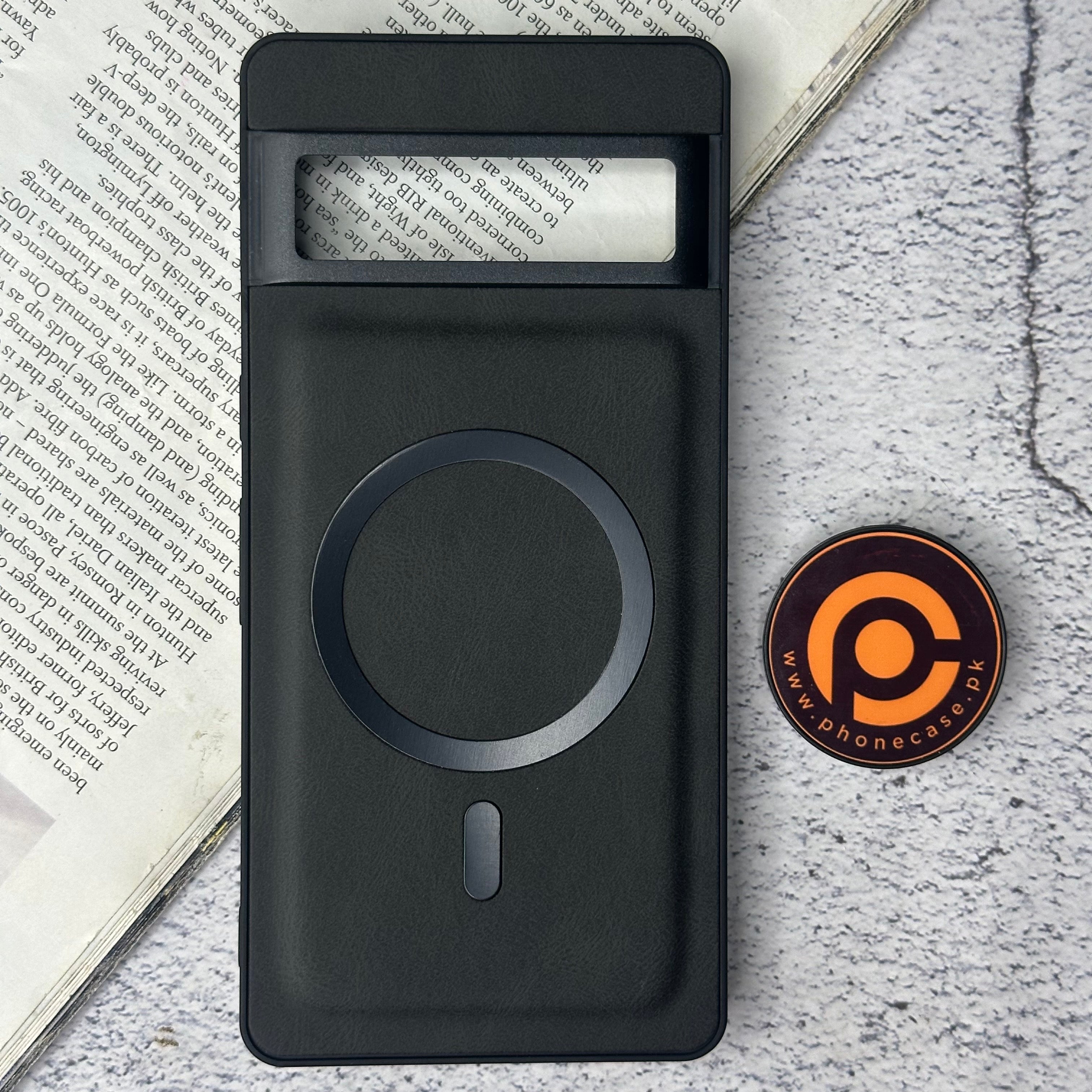 Google Pixel 7 Pro - Elegant Magnetic Grainy Leather Anti-Fingerprint ...