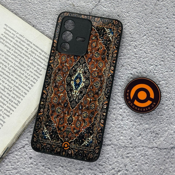 Vivo V23 5G / Vivo S12 - Persian Rugs Design 2  - Premium Printed Glass soft Bumper Shock Proof Case CS-39796