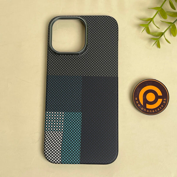 iPhone 16 Pro Max - Graphite Patch - Premium Aramid Fiber MagSafe Case with Built-in Camera Bezel
