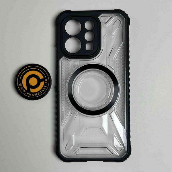 Vivo V70 / Vivo V70E Lite - Orbital Magnetic Ring Transparent Shockproof Phone Case