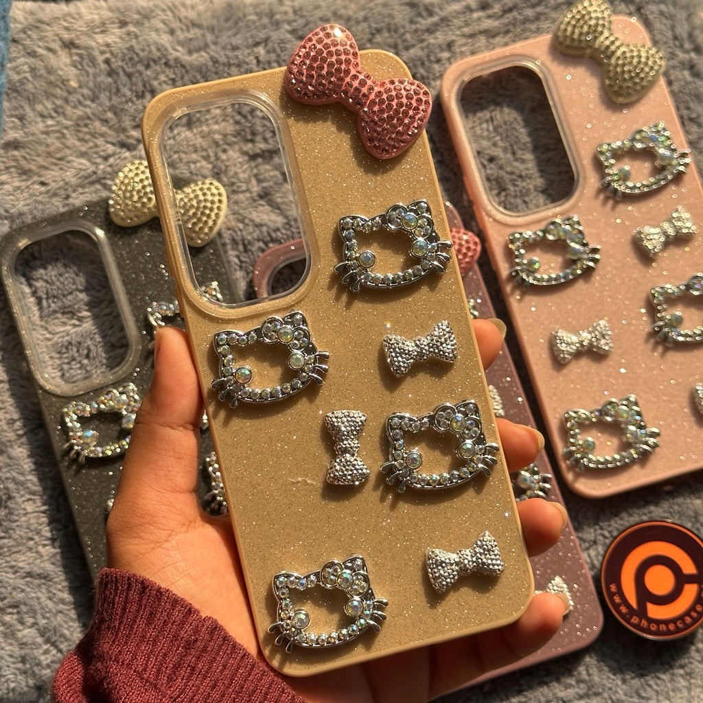 Infinix Hot 60 Pro Plus - Cute Kitty Pookie Glitter Diamond Case