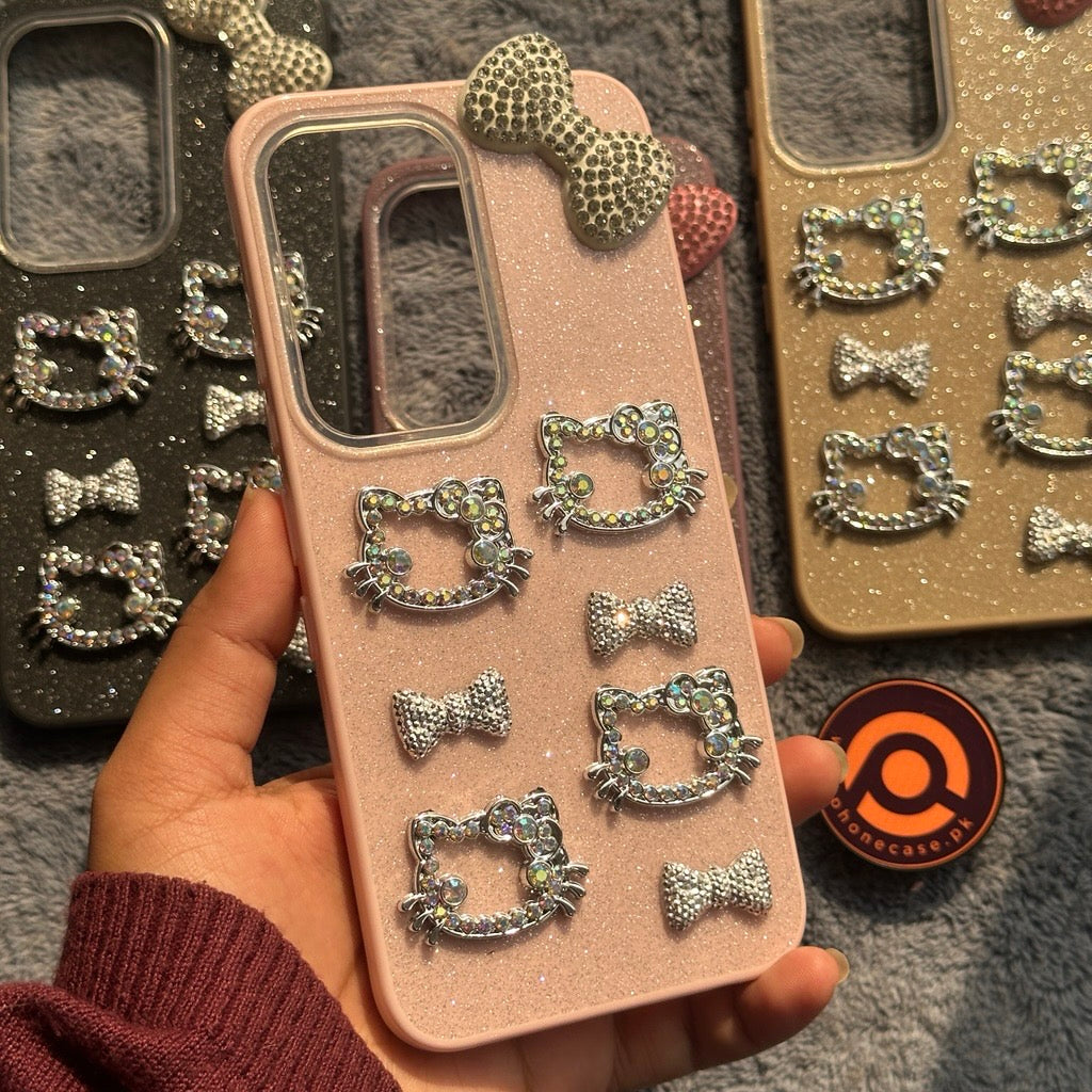 Infinix Hot 60 Pro  - Cute Kitty Pookie Glitter Diamond Case