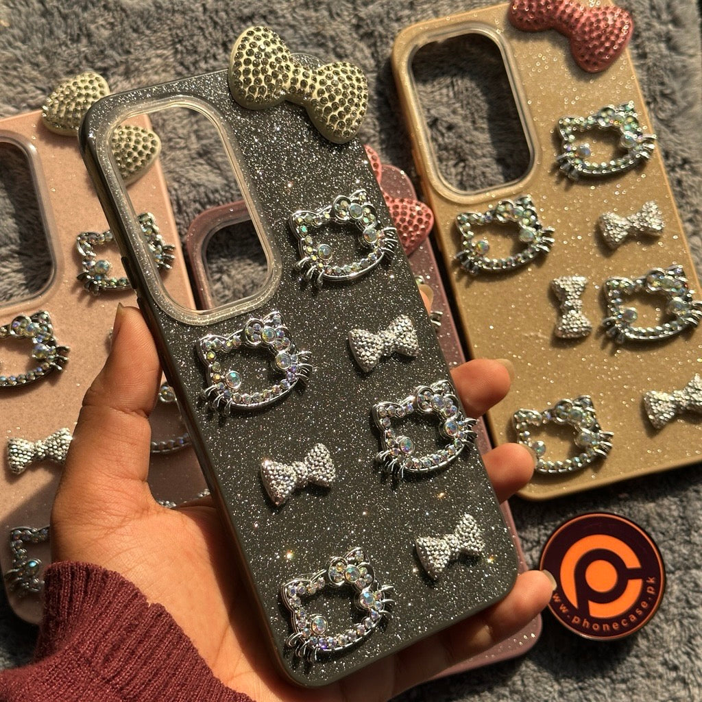 Infinix Hot 60 Pro Plus - Cute Kitty Pookie Glitter Diamond Case
