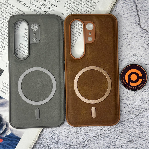 Tecno Camon 50 Pro - Elegant Magnetic Grainy Leather Anti-Fingerprint Case
