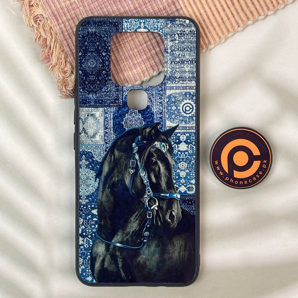 Tecno Camon 16 - Persian Calligraphy Art 52 - Midnight Shah Stallion - Premium Printed Glass soft Bumper shock Proof Case CS-49692