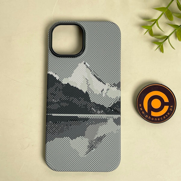 iPhone 15 - Frozen Peak - Premium Aramid Fiber MagSafe Case with Built-in Camera Bezel