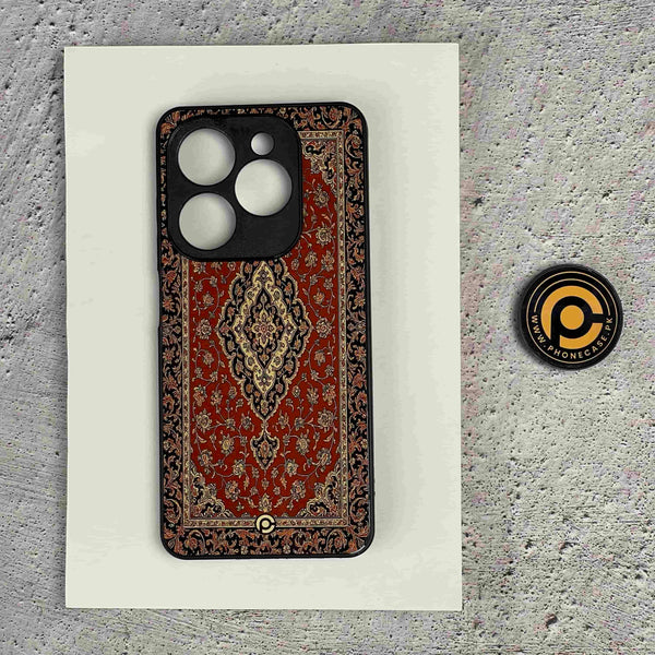 Infinix Hot 40i - Persian rug Design 1- Premium Metal Printed soft Bumper shock Proof Case CS-50635