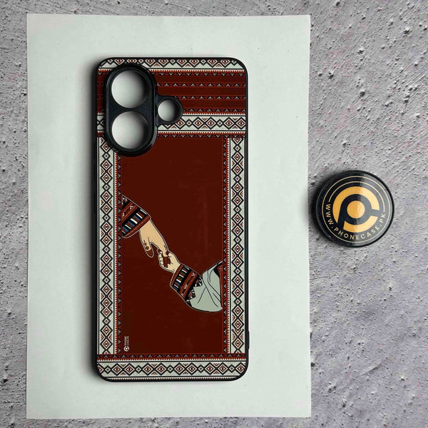 Vivo V60 Lite  - Sindhi Ajrak Art 23- Premium Metal Printed Soft Bumper Shock Proof Case CS-52985